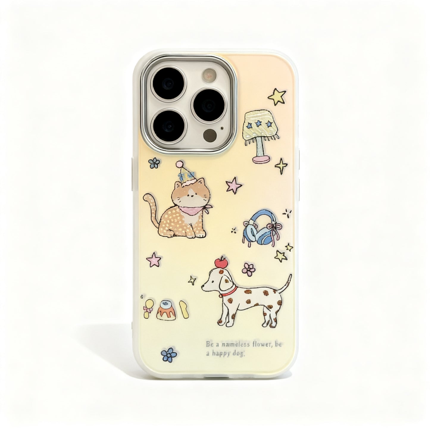 Cute Gold Pet Design Soft Phone Case for iPhone