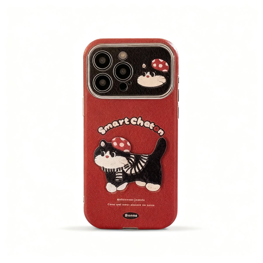 Red Cartoon Cat Soft Phone Case for iPhone