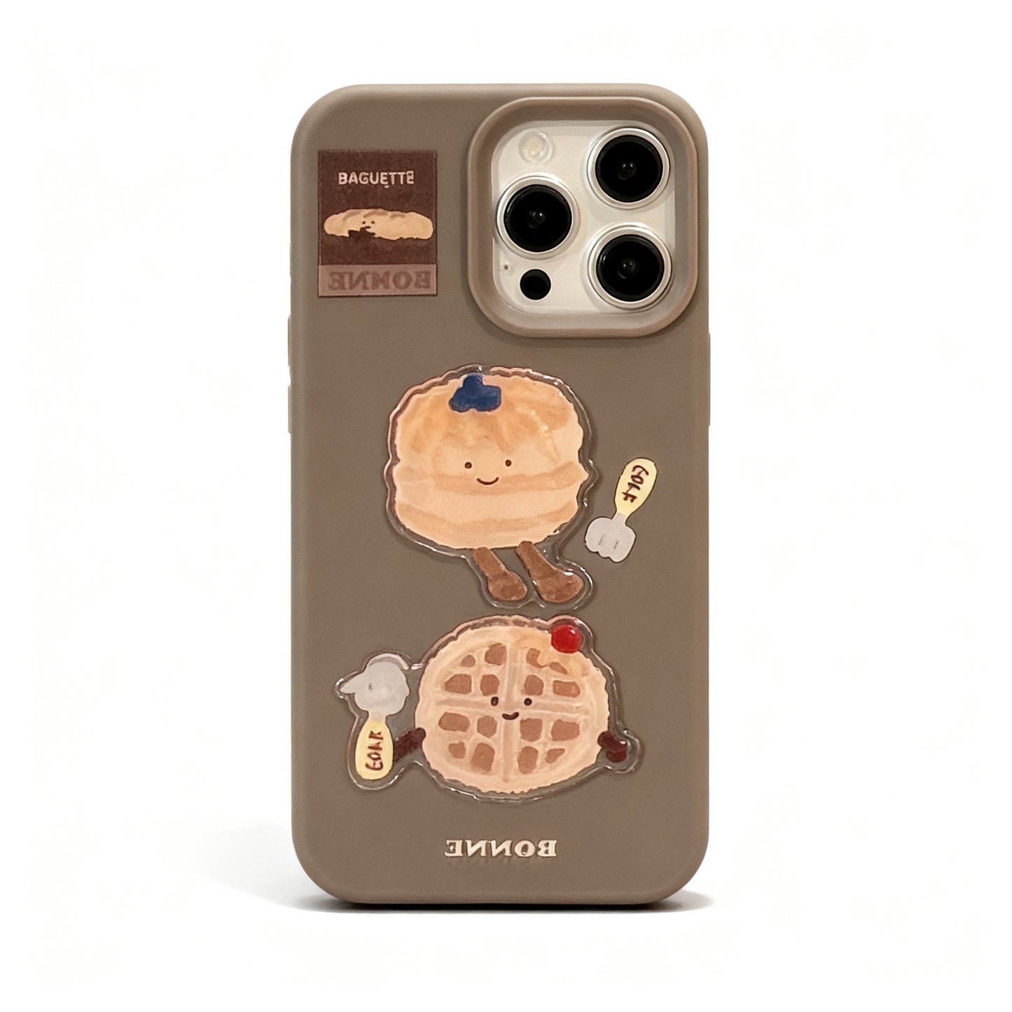 Cute Waffle Print Soft Phone Case for iPhone