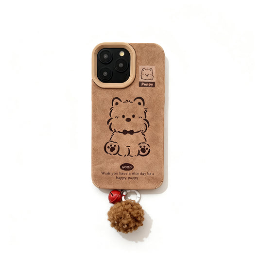 Soft Brown Scottish Terrier Plush Phone Case for iPhone