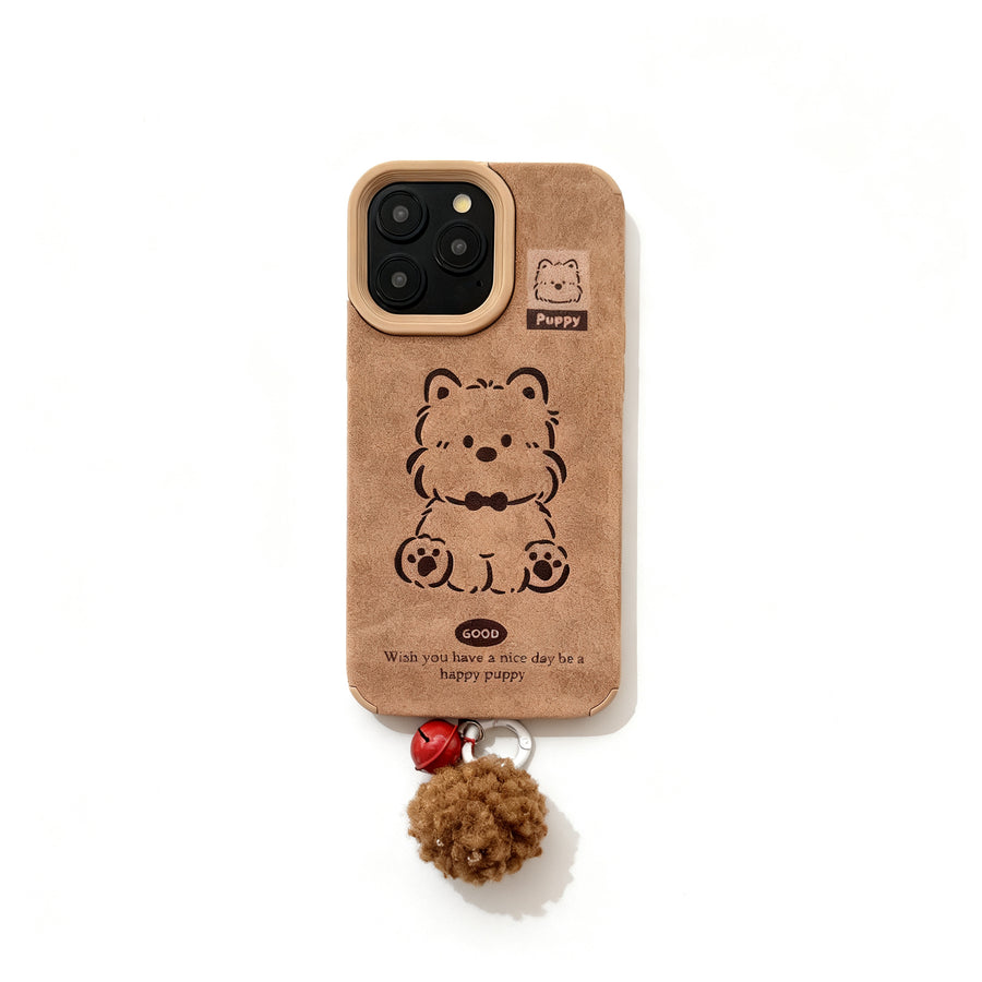 Soft Brown Scottish Terrier Plush Phone Case for iPhone