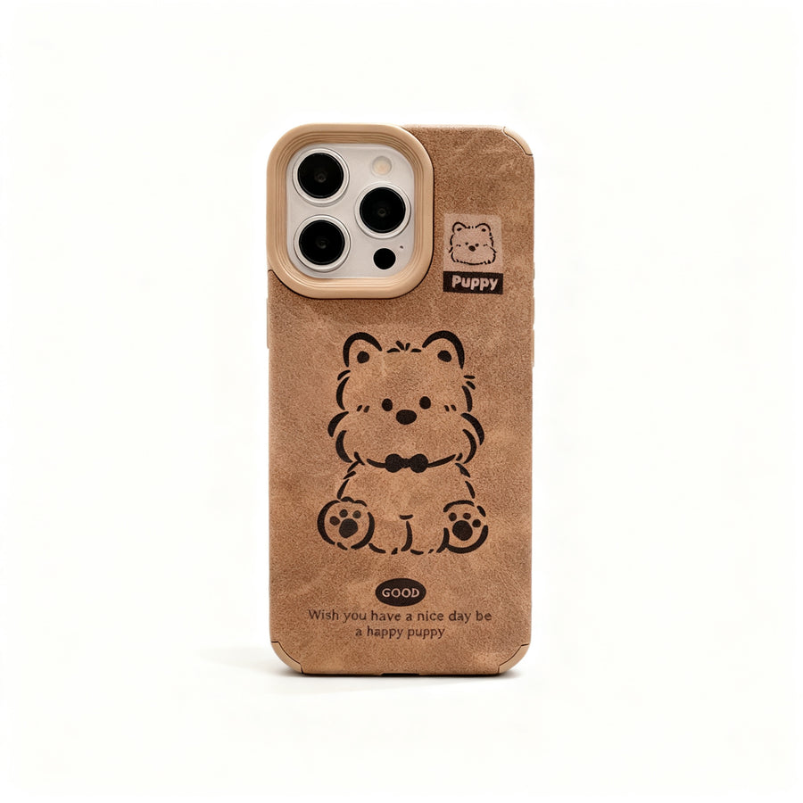 Soft Brown Scottish Terrier Plush Phone Case for iPhone