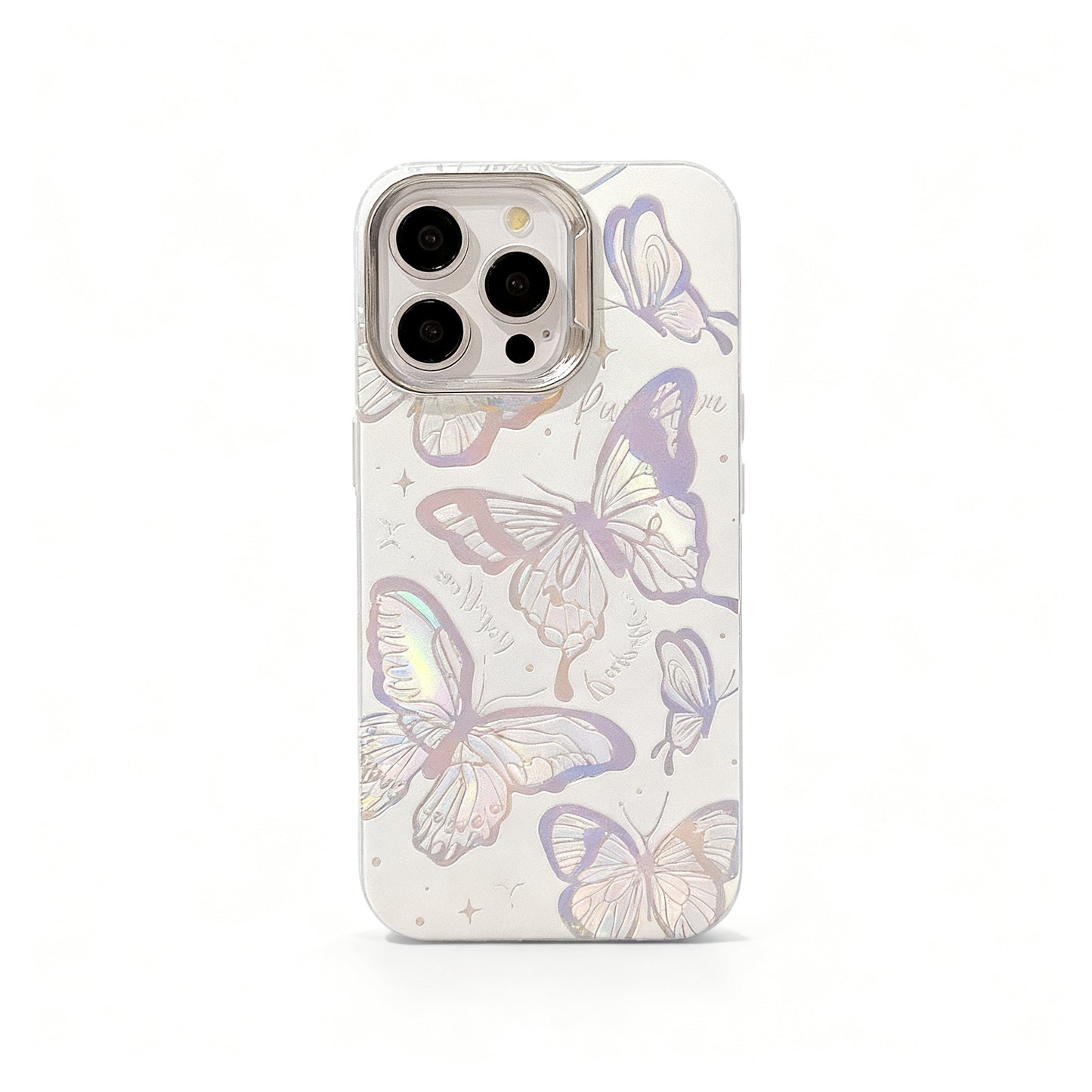 Blue Butterfly Soft Phone Case with Chain for iPhone