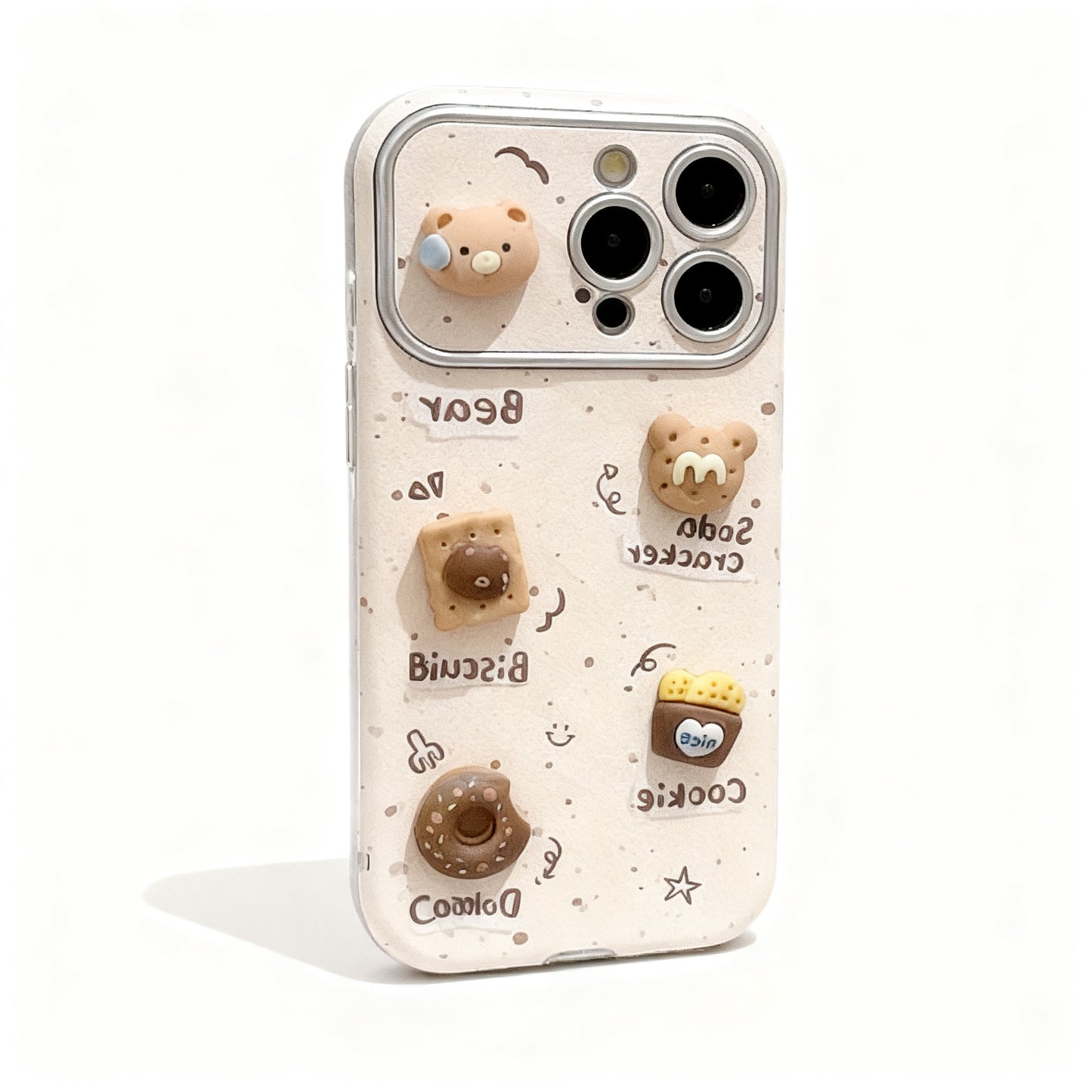 Cute 3D Bear Pattern Soft Phone Case for iPhone