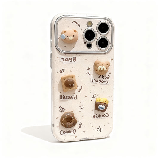 Cute 3D Bear Pattern Soft Phone Case for iPhone
