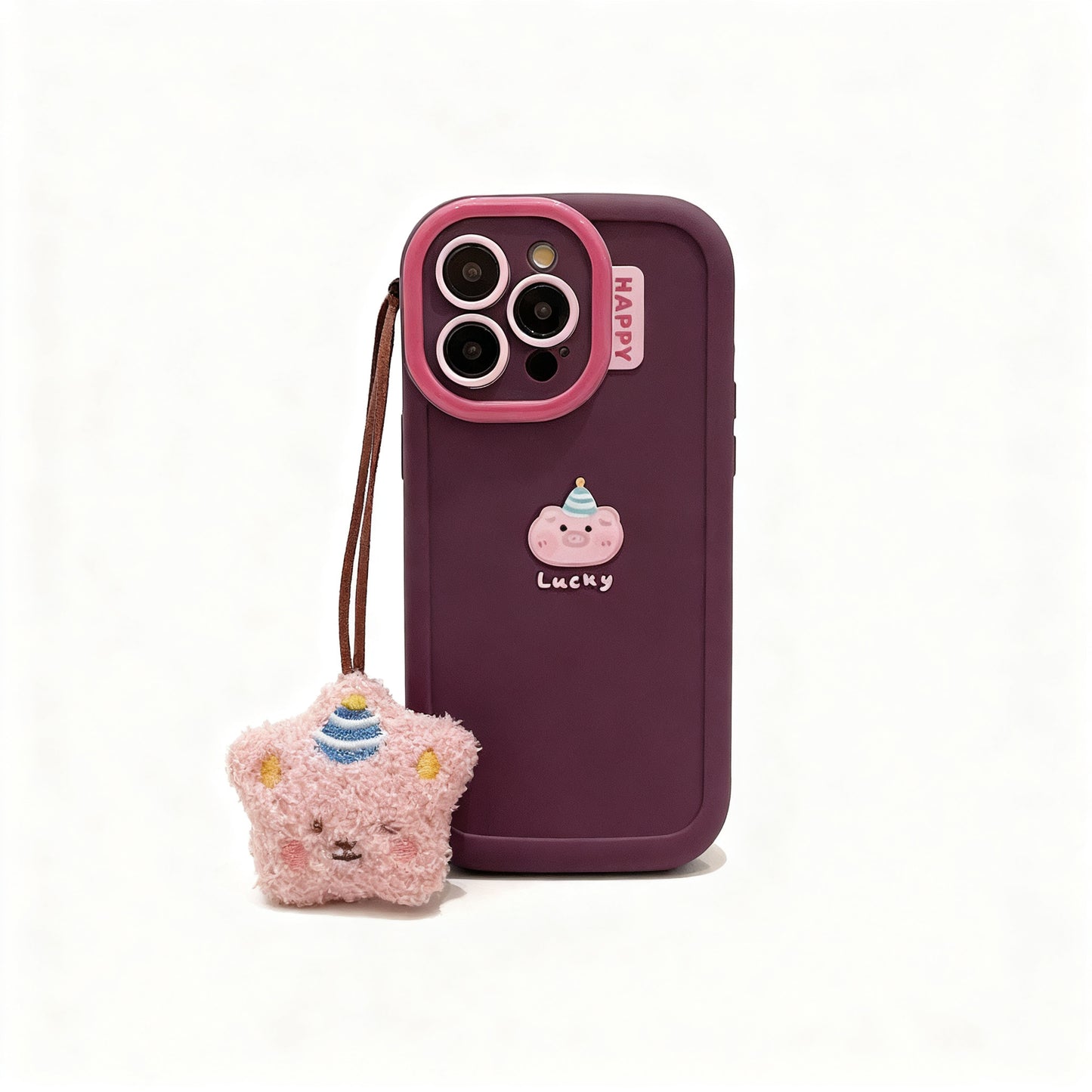 Cute Pink Pig Soft Phone Case for iPhone