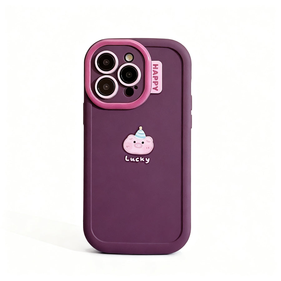 Cute Pink Pig Soft Phone Case for iPhone