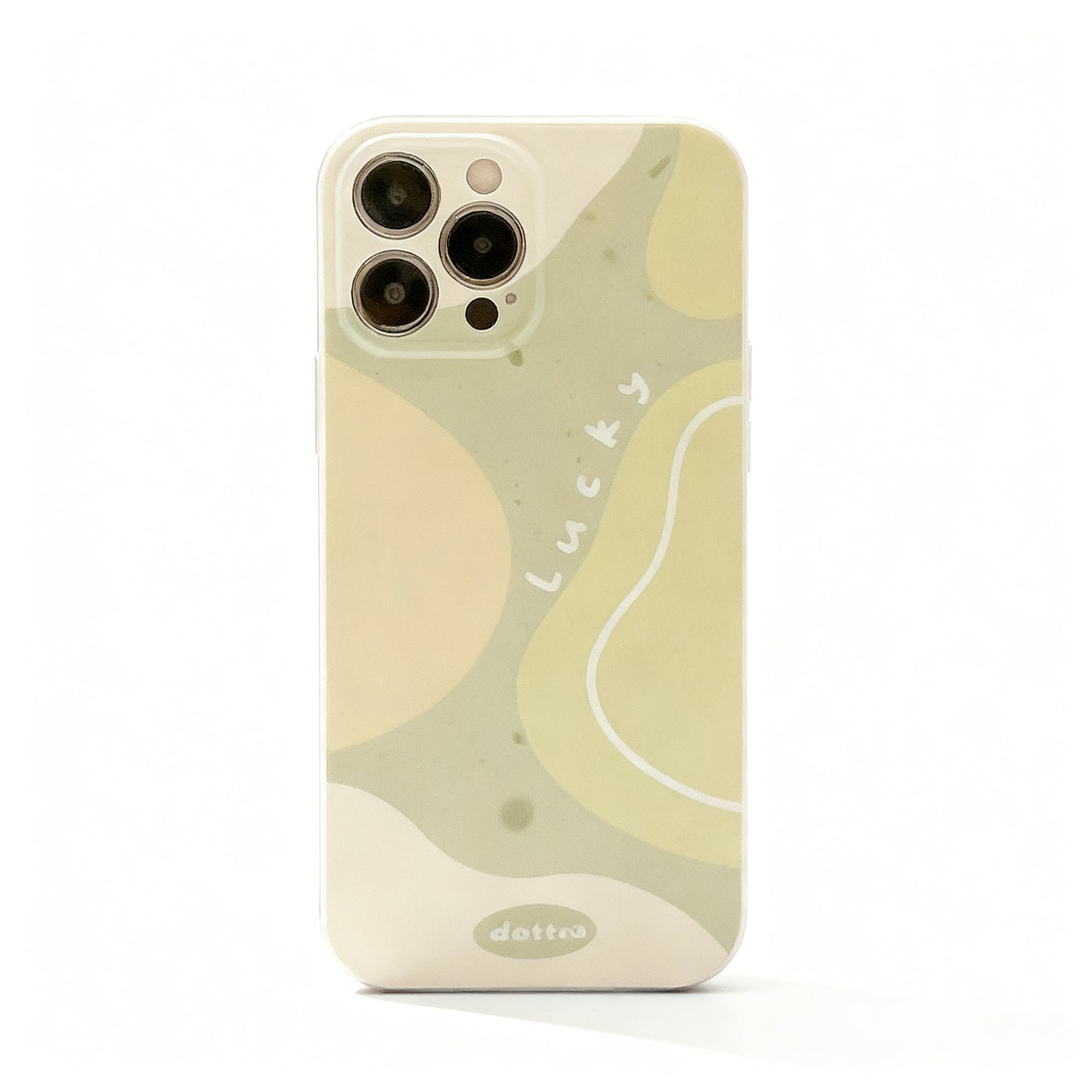Matcha Green Geometric Soft Phone Case for iPhone
