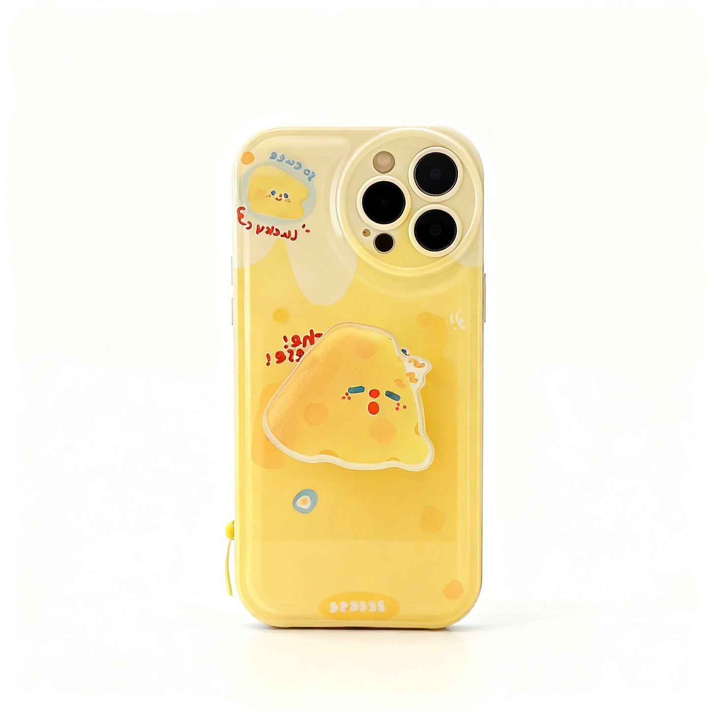 Glossy Cheese Design Soft Phone Case for iPhone