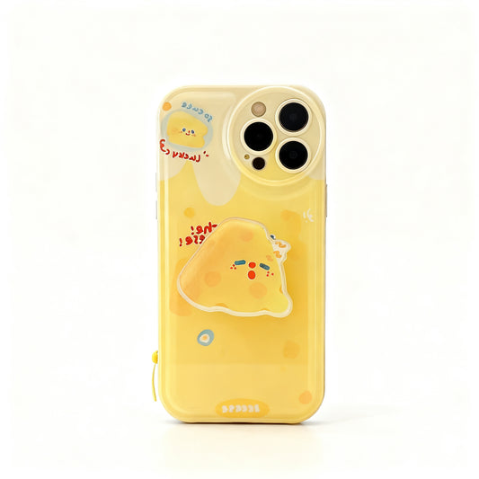 Glossy Cheese Design Soft Phone Case for iPhone