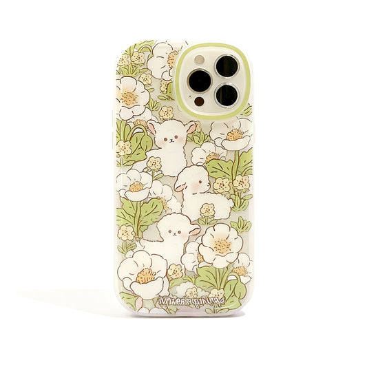 Pink Floral Soft Phone Case for iPhone