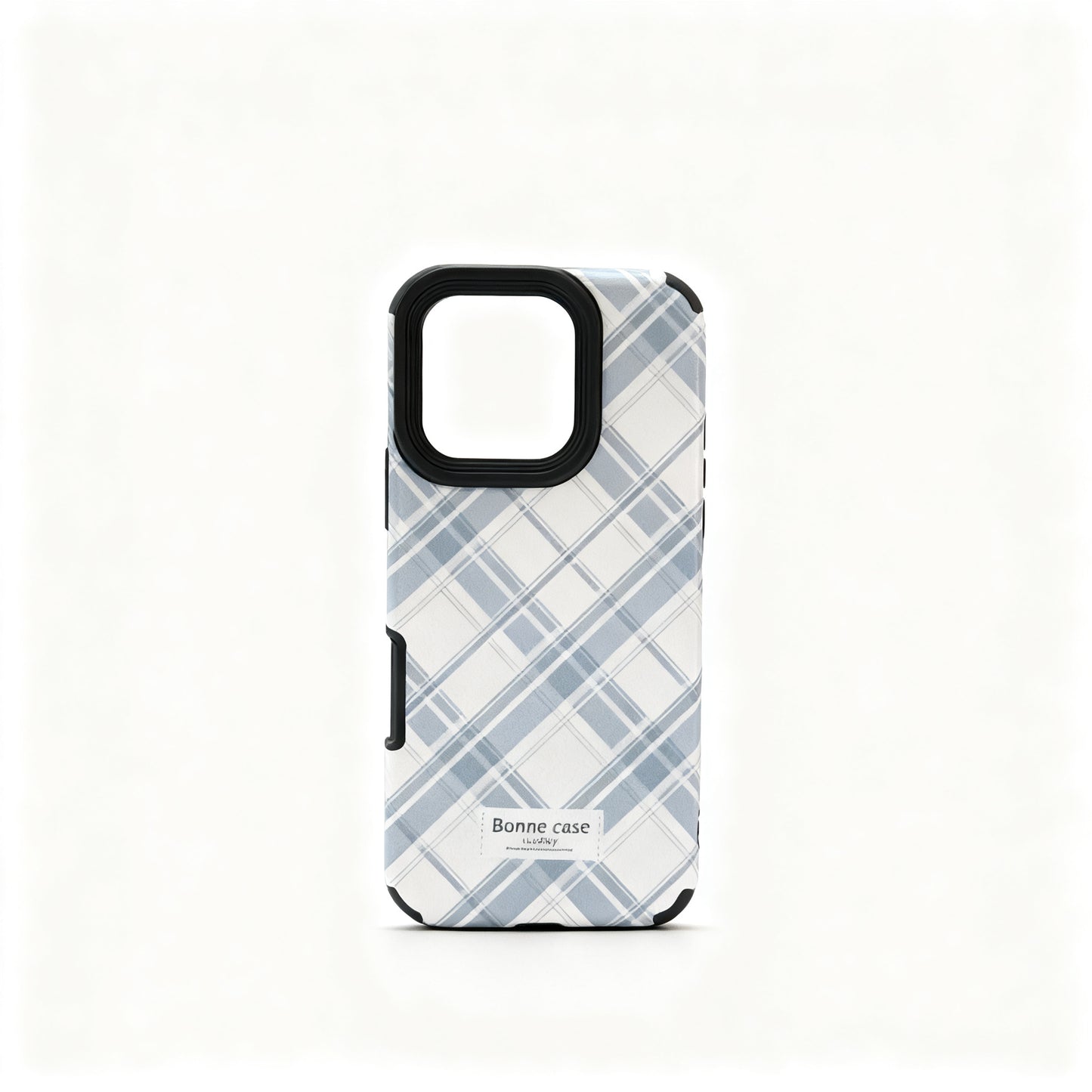 Korean Style Brown Diamond Pattern Phone Case for iPhone