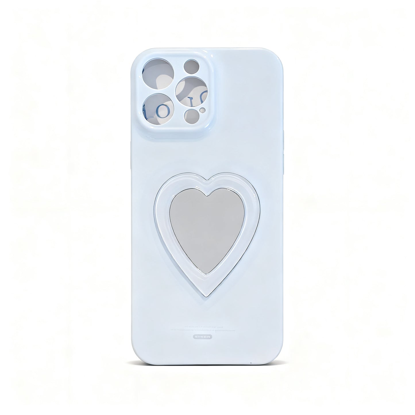 Glossy Pink Heart Mirror Soft Phone Case for iPhone