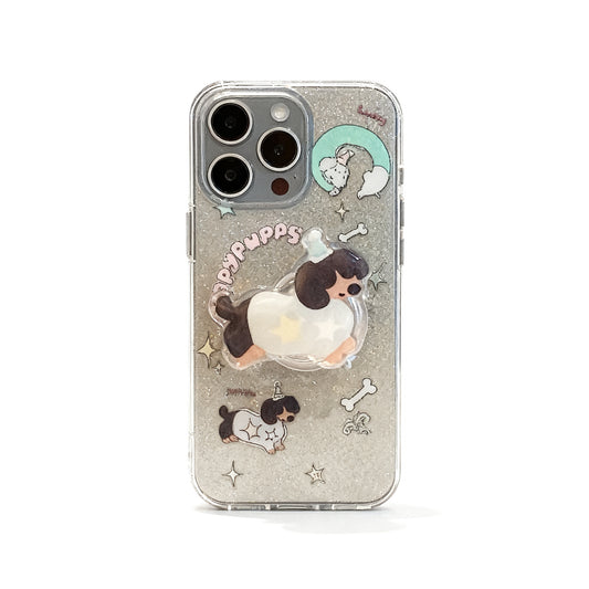 Cute Butterfly Soft Phone Case with Stand for iPhone