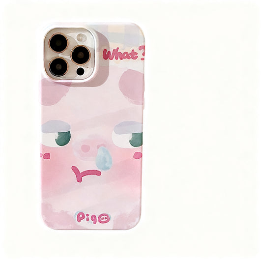 Cute Pink Pig Soft Phone Case for iPhone