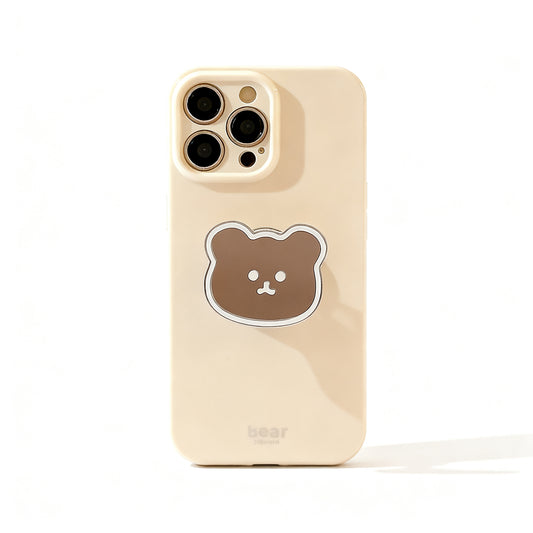 Cute Bear Mirror Stand Phone Case for iPhone