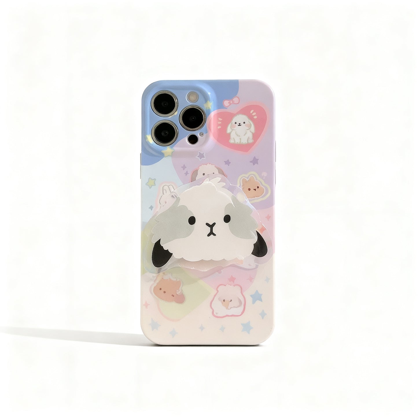 Glossy Clear Phone Case with Stand for iPhone