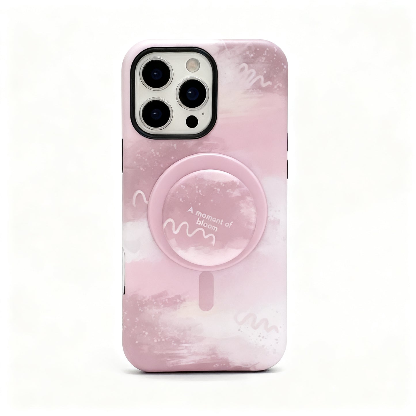 Pink Brown Ombre Artistic Phone Case with Stand for iPhone