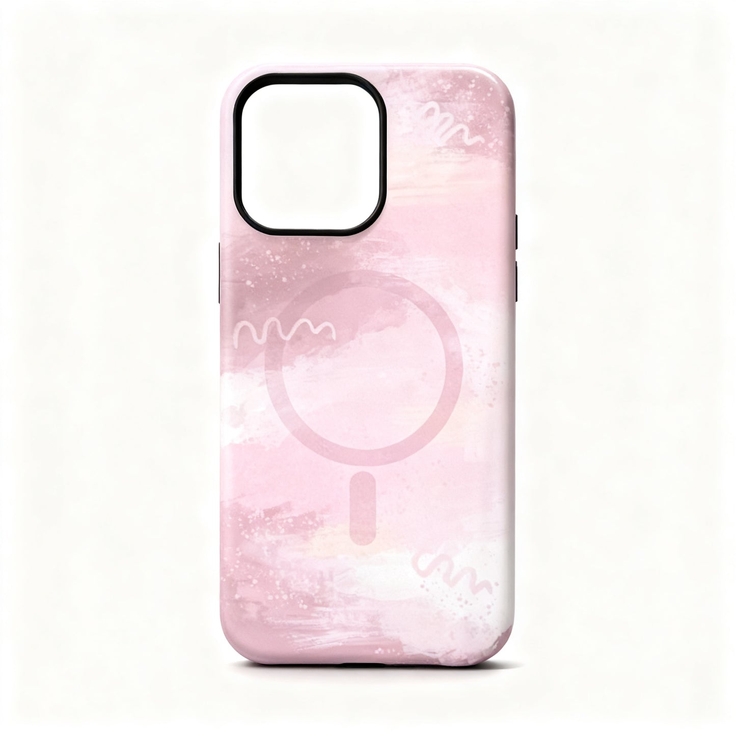 Pink Brown Ombre Artistic Phone Case with Stand for iPhone