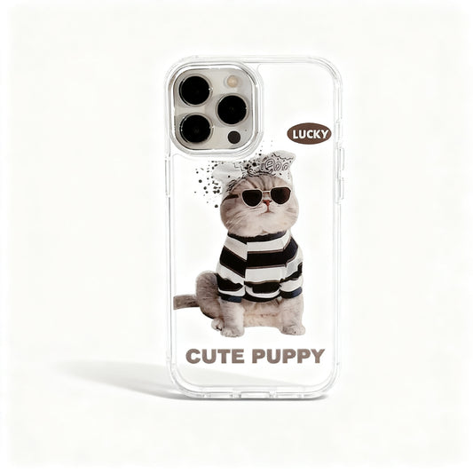Glossy Cat Mirror Phone Case for iPhone