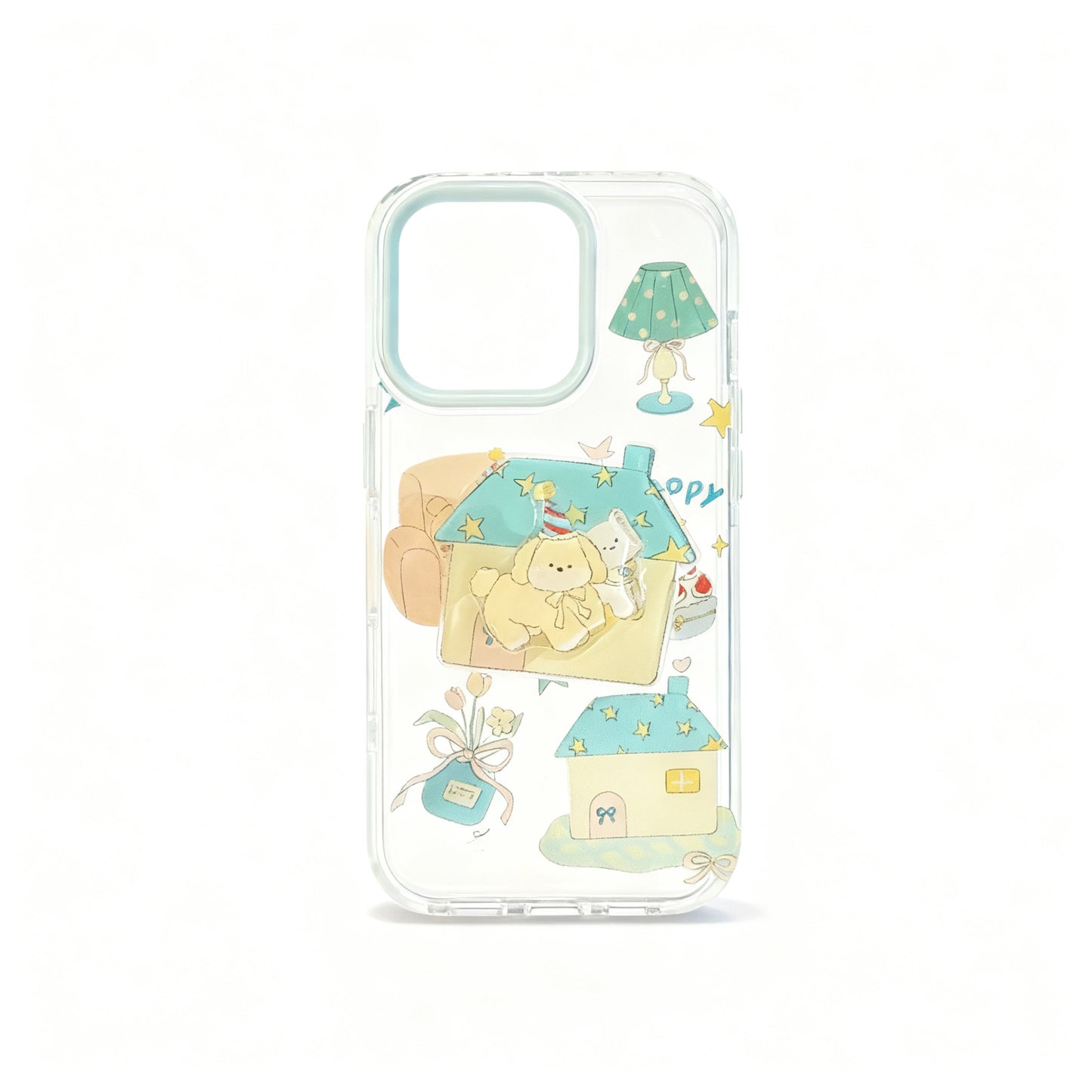 Cute Cartoon Dog Stand Phone Case for iPhone