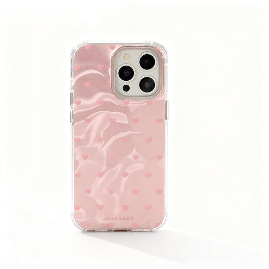 Fresh Blue Heart Pattern Soft Phone Case for iPhone