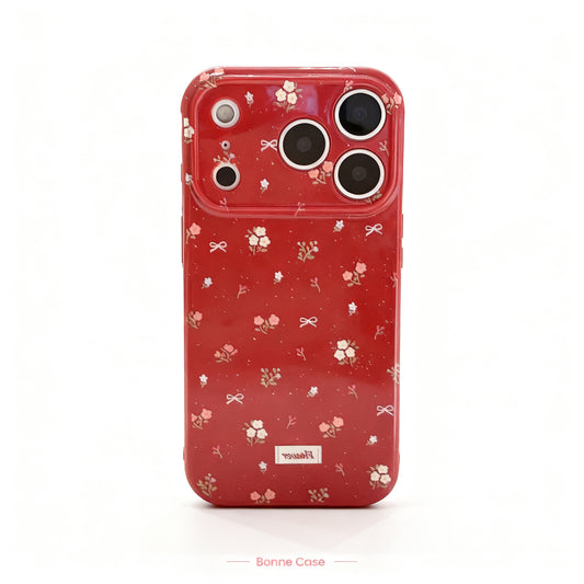 Orange Floral Soft Phone Case for iPhone