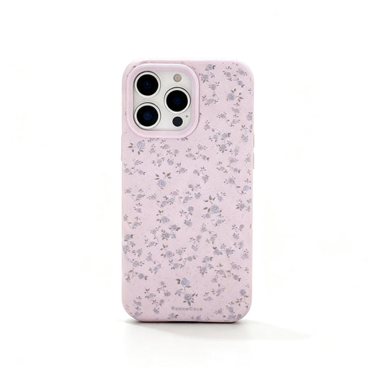 Purple Floral Soft Phone Case for iPhone in Korean Style