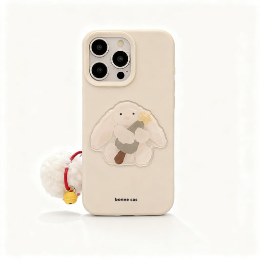 Cute Green Rabbit Christmas Tree Soft Phone Case for iPhone