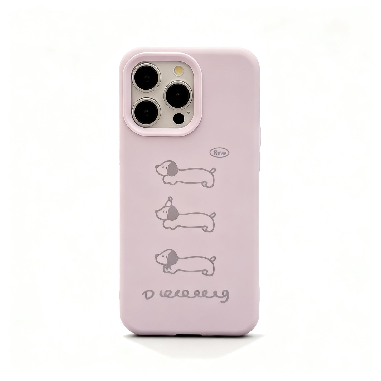 Cute Dachshund Print Soft Phone Case for iPhone