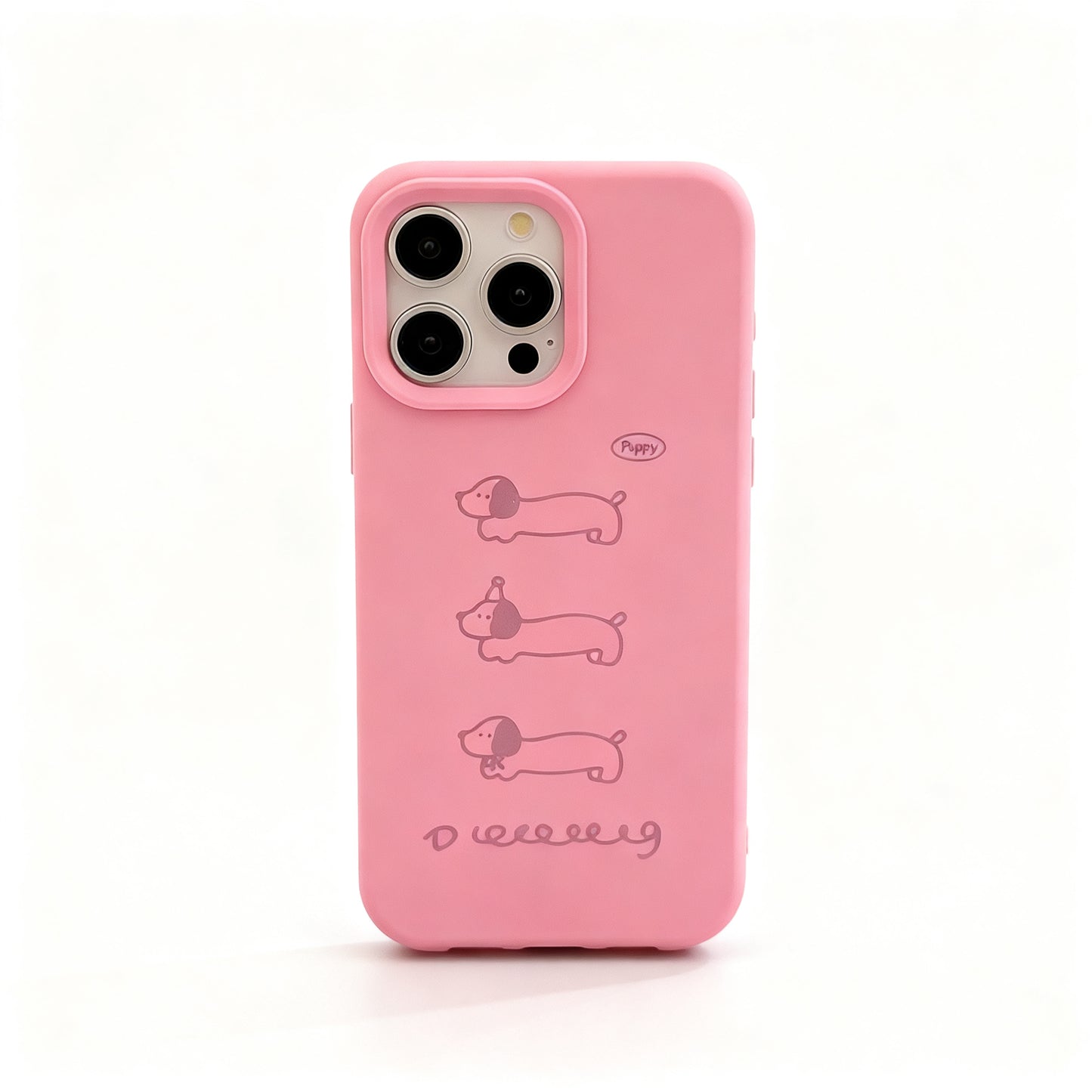 Cute Dachshund Print Soft Phone Case for iPhone