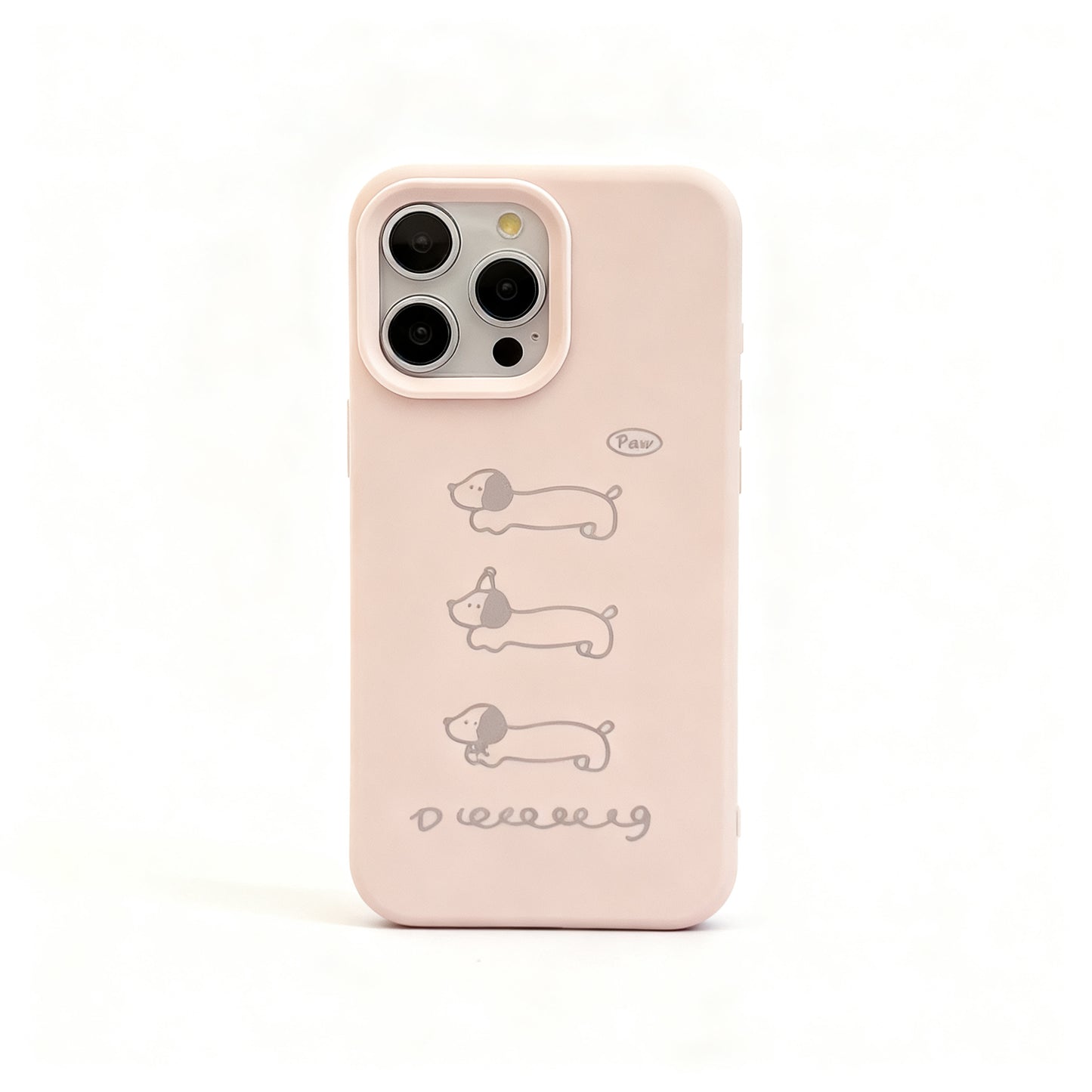 Cute Dachshund Print Soft Phone Case for iPhone