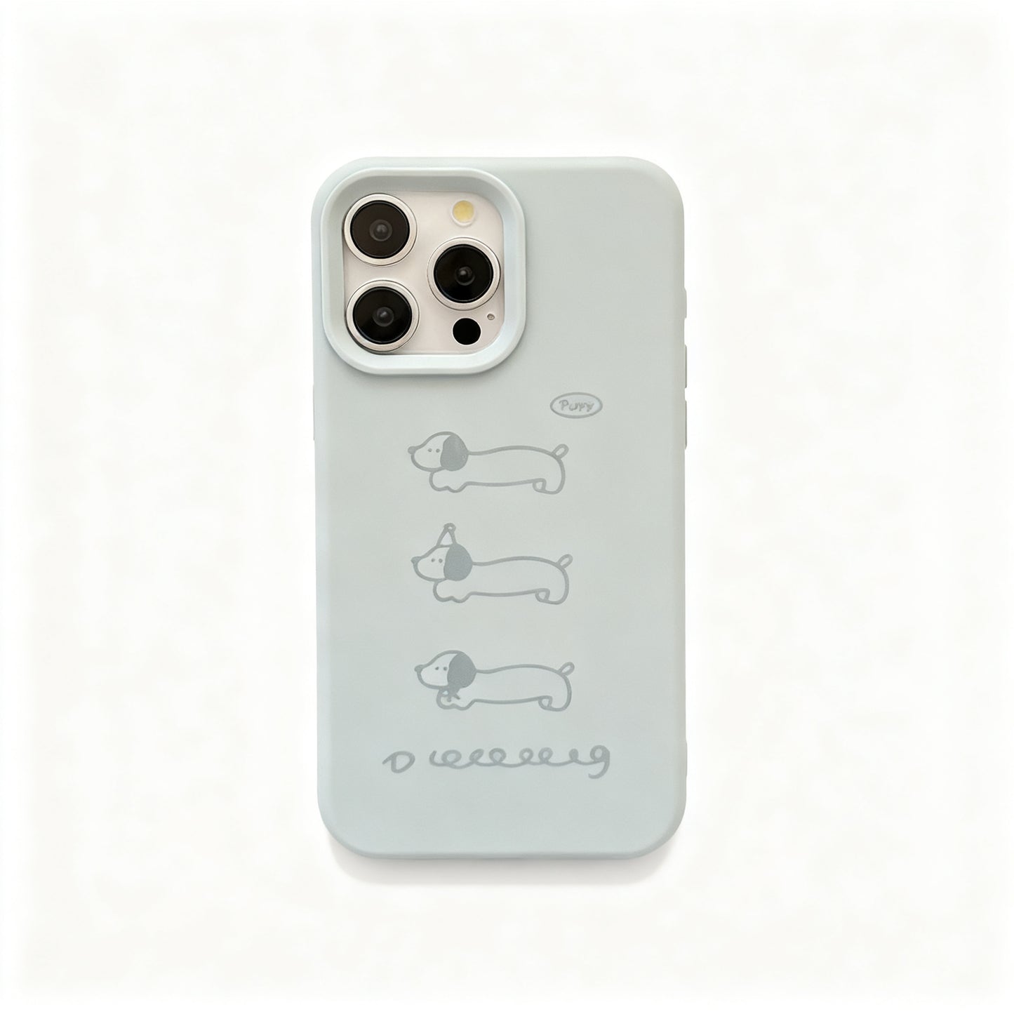 Cute Dachshund Print Soft Phone Case for iPhone