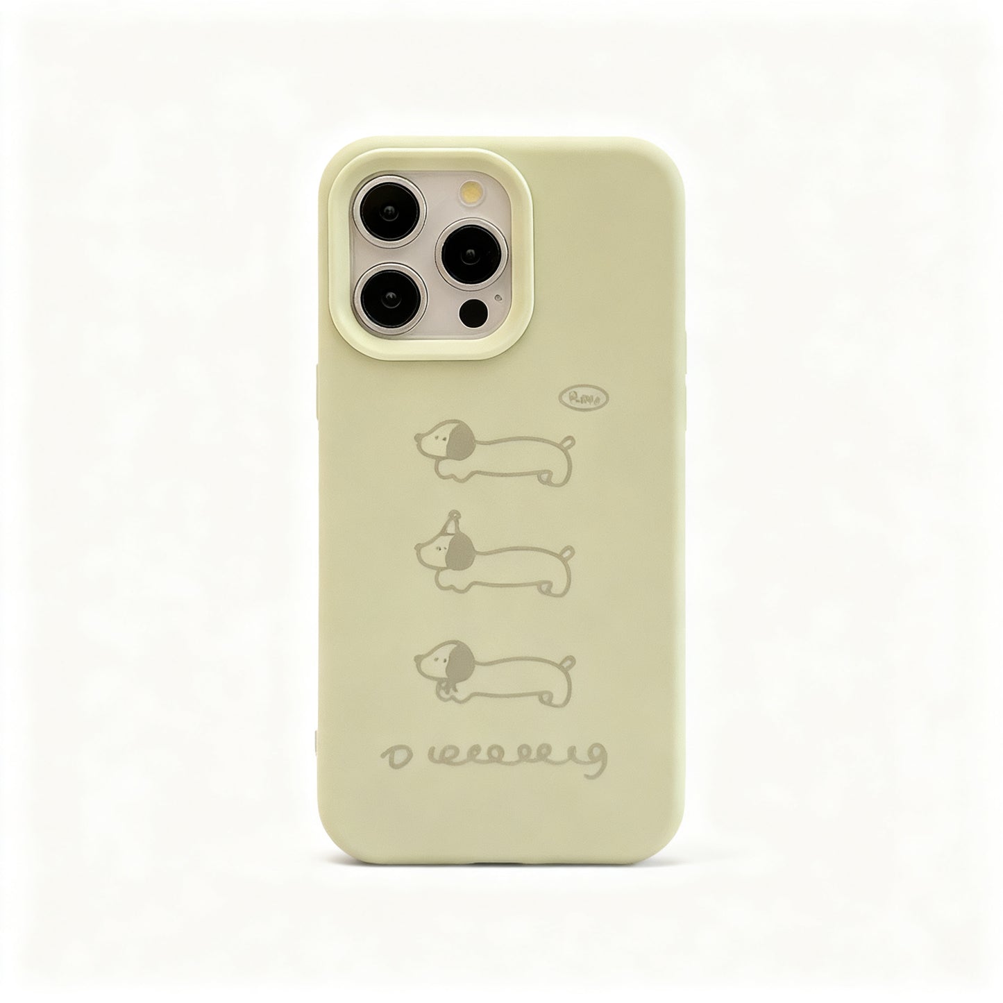 Cute Dachshund Print Soft Phone Case for iPhone