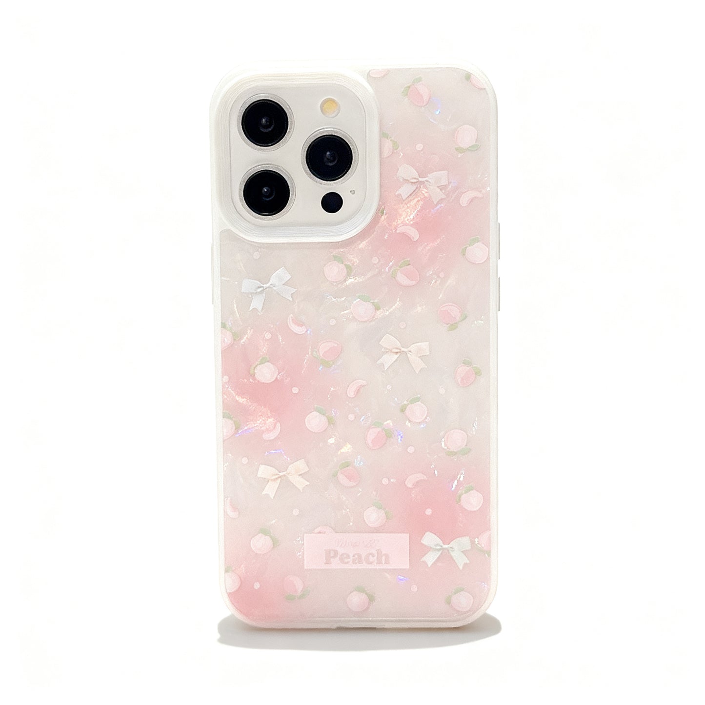 Pink Peach Shell Pattern Shockproof Phone Case for iPhone