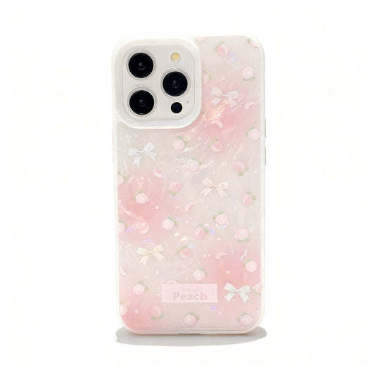 Pink Peach Shell Pattern Shockproof Phone Case for iPhone