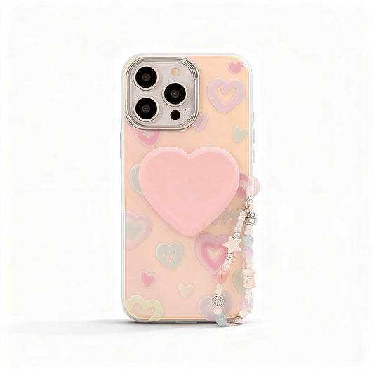 Rainbow Heart Stand Phone Case for iPhone