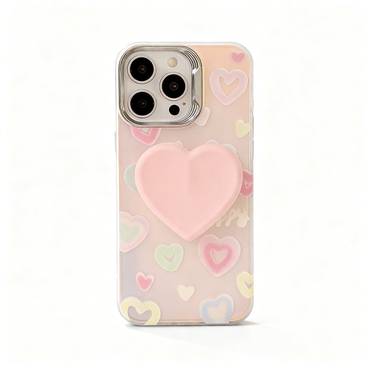 Rainbow Heart Stand Phone Case for iPhone