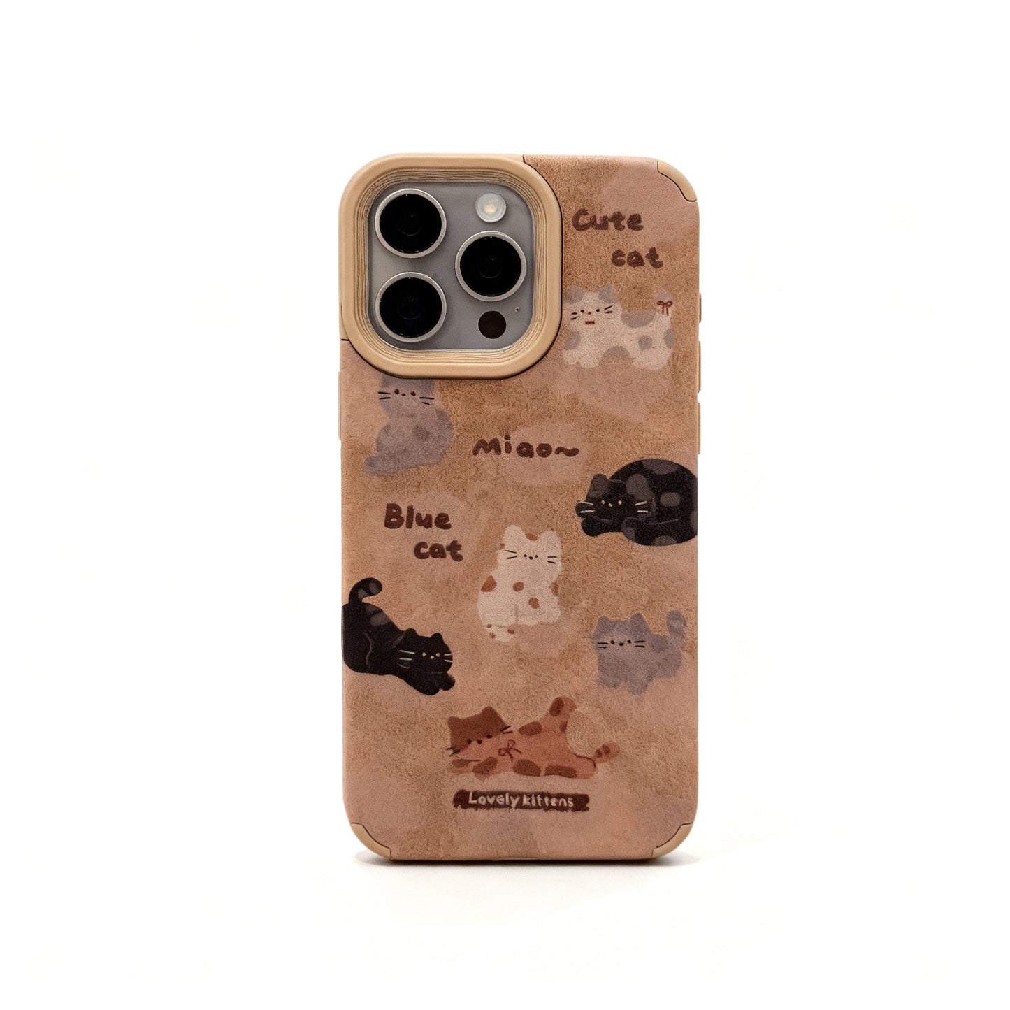 Cute Cat Plush Phone Case for iPhone