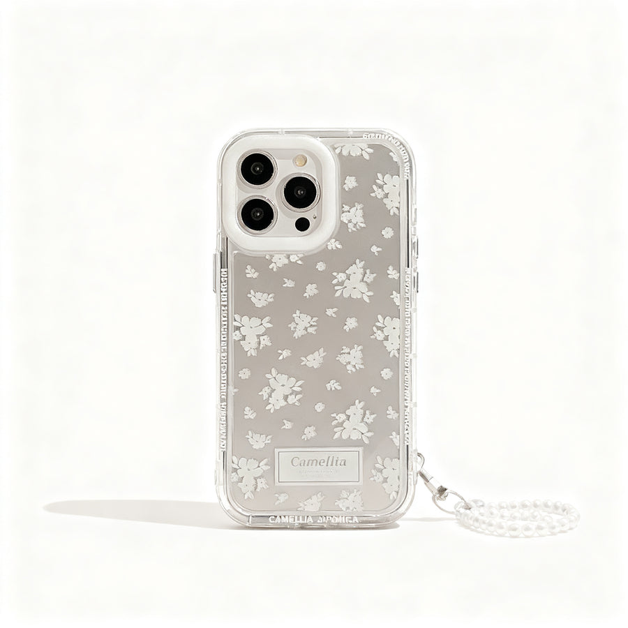 Soft White Tea Floral Soft Phone Case for iPhone