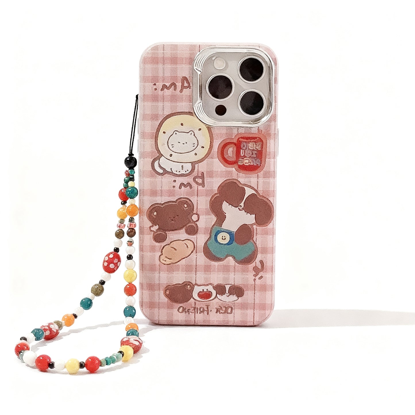 Cute Plaid Animal Design Phone Case for iPhone