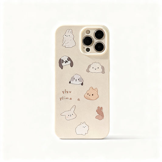 Cute Yellow Bunny Silicone Phone Case for iPhone