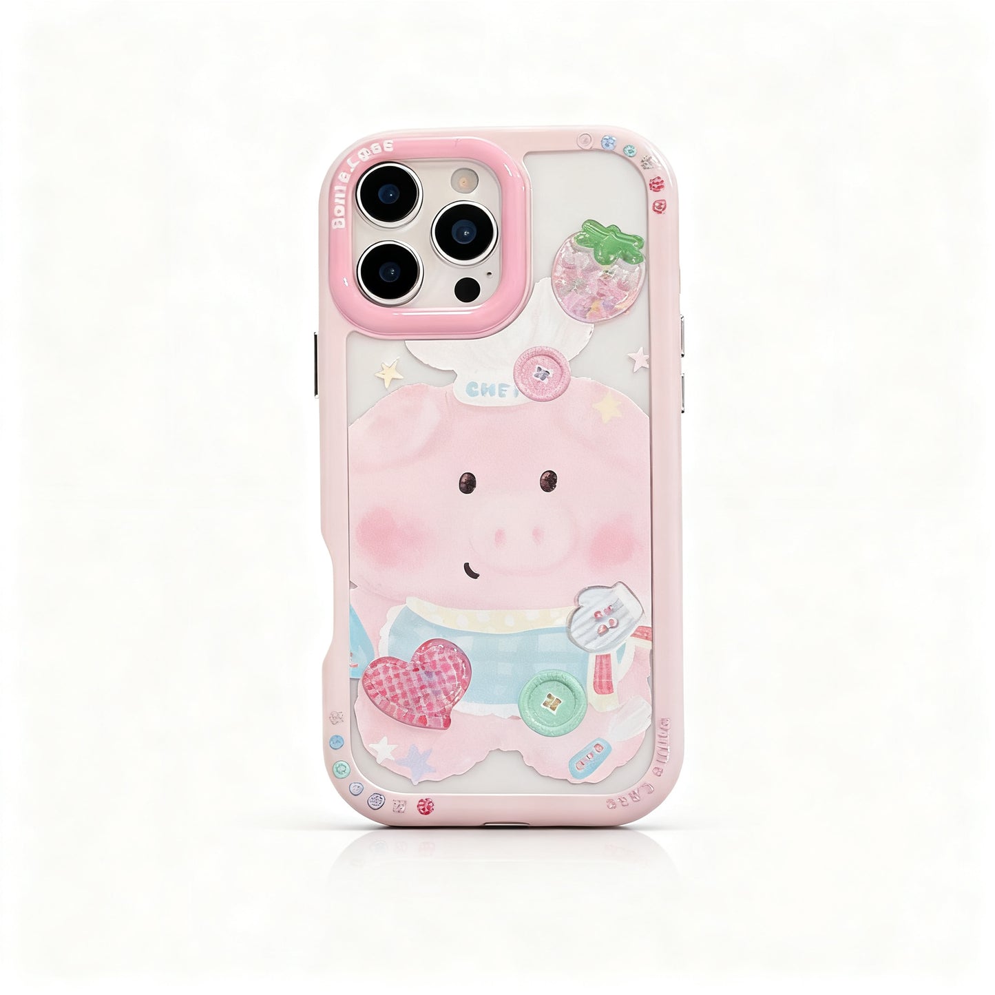 Cute Animal Chef Design Soft Phone Case for iPhone