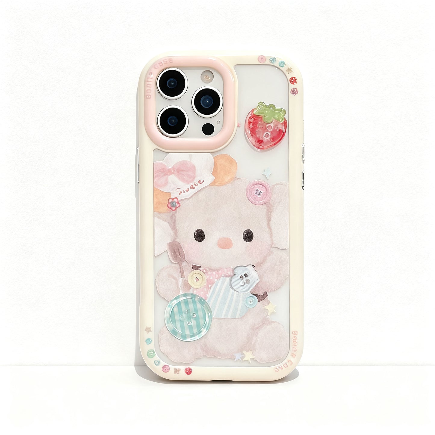 Cute Animal Chef Design Soft Phone Case for iPhone