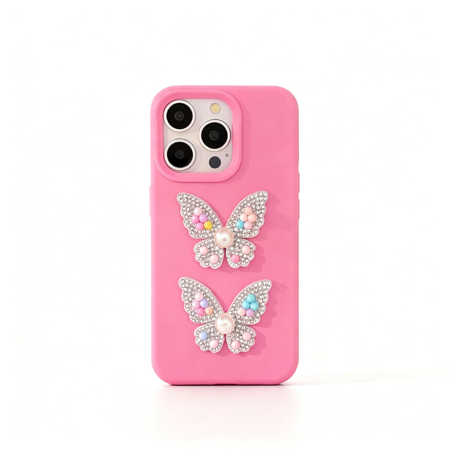 Colorful Butterfly Glitter Phone Case for iPhone