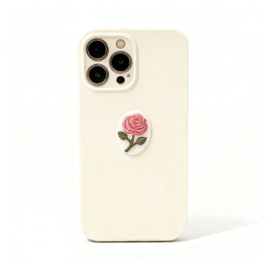 Soft Pink 3D Lotus Flower Phone Case for iPhone