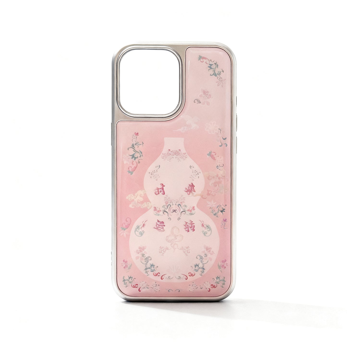 Pink Gourd Pattern Glossy Phone Case for iPhone
