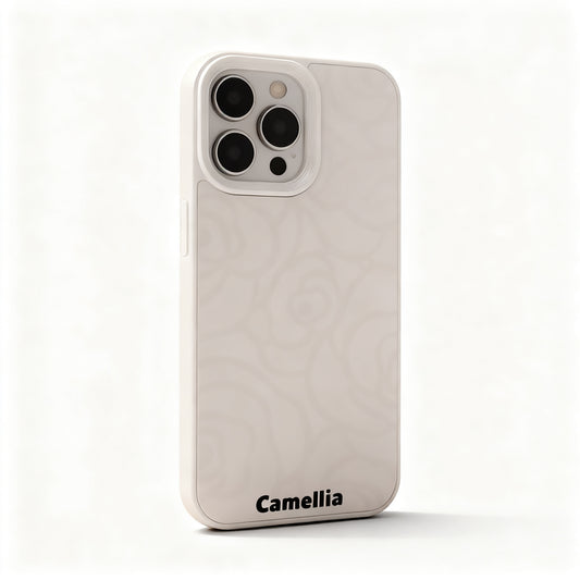Elegant Pink Camellia Soft Phone Case for iPhone