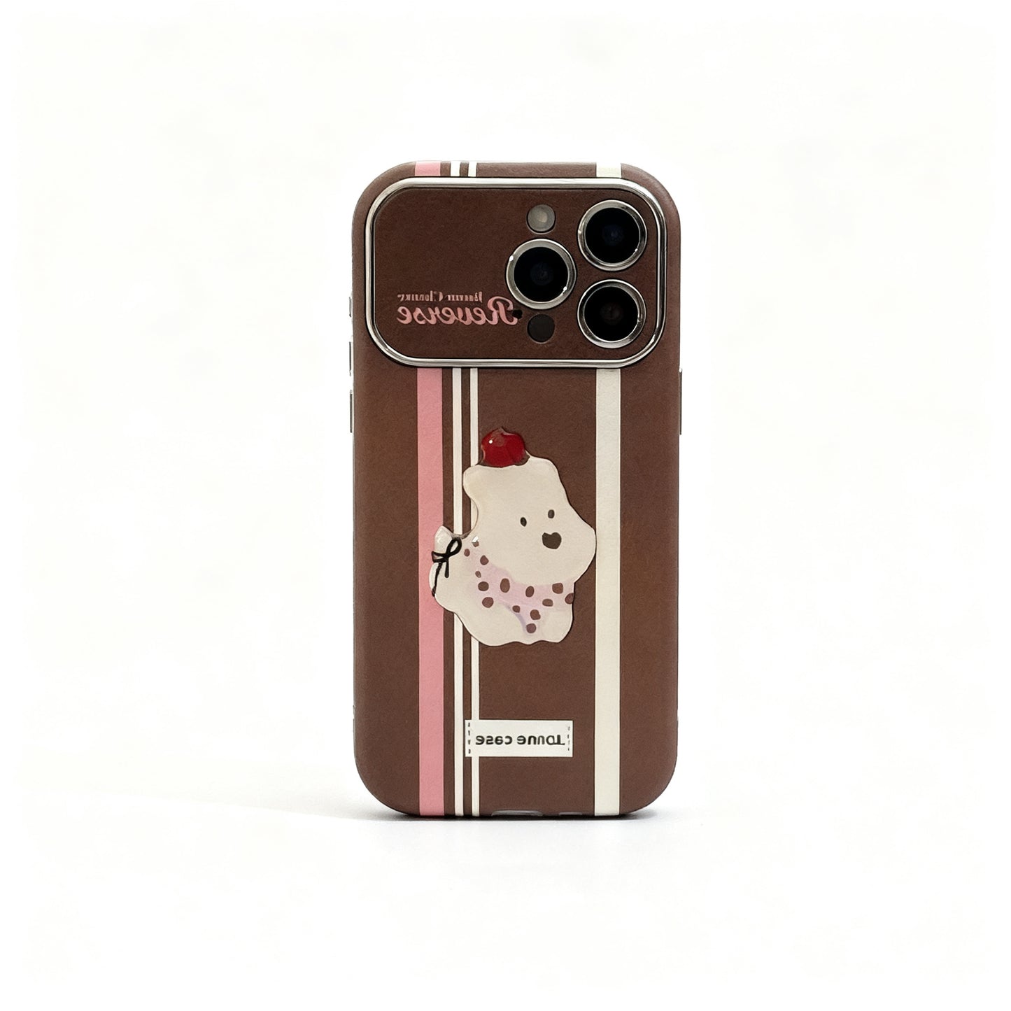 Vintage Stripe Cute Stand Phone Case for iPhone