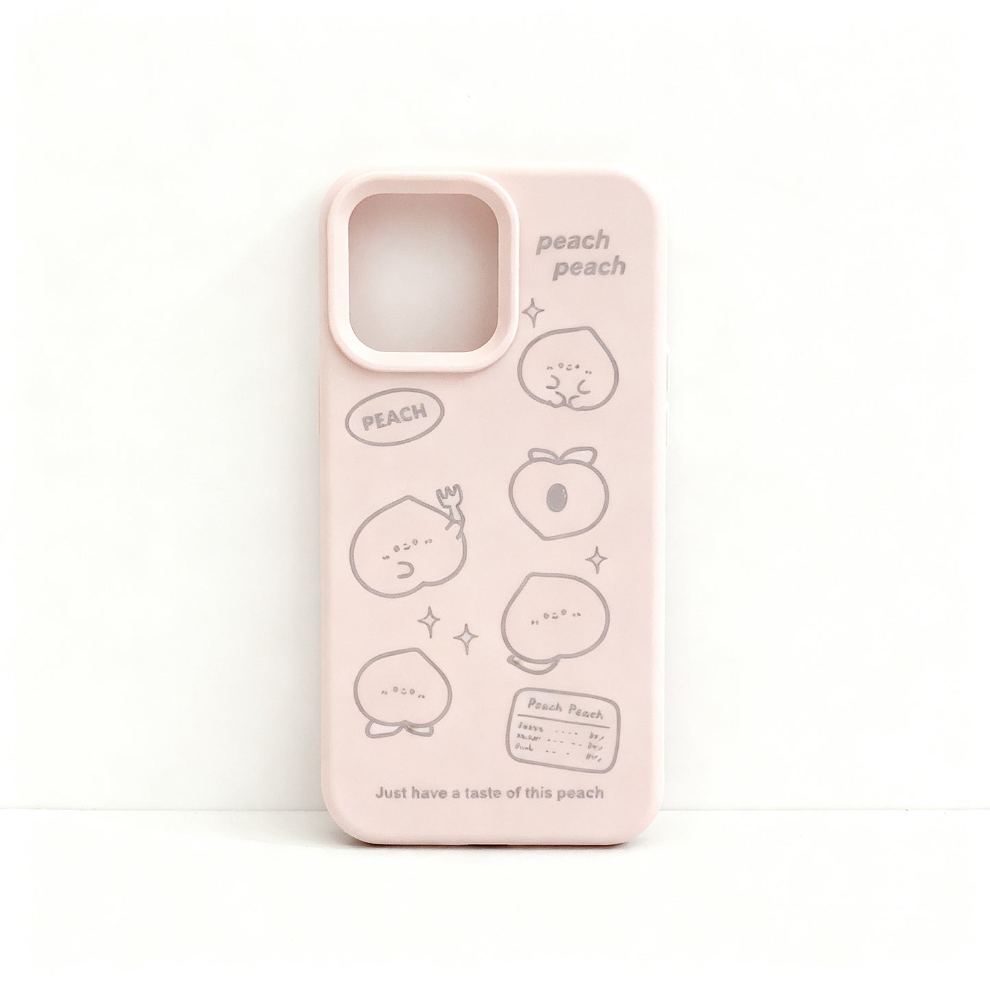 Cute Pink Peach Soft Silicone Phone Case for iPhone